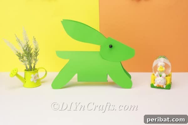 Finished paper bunny project.