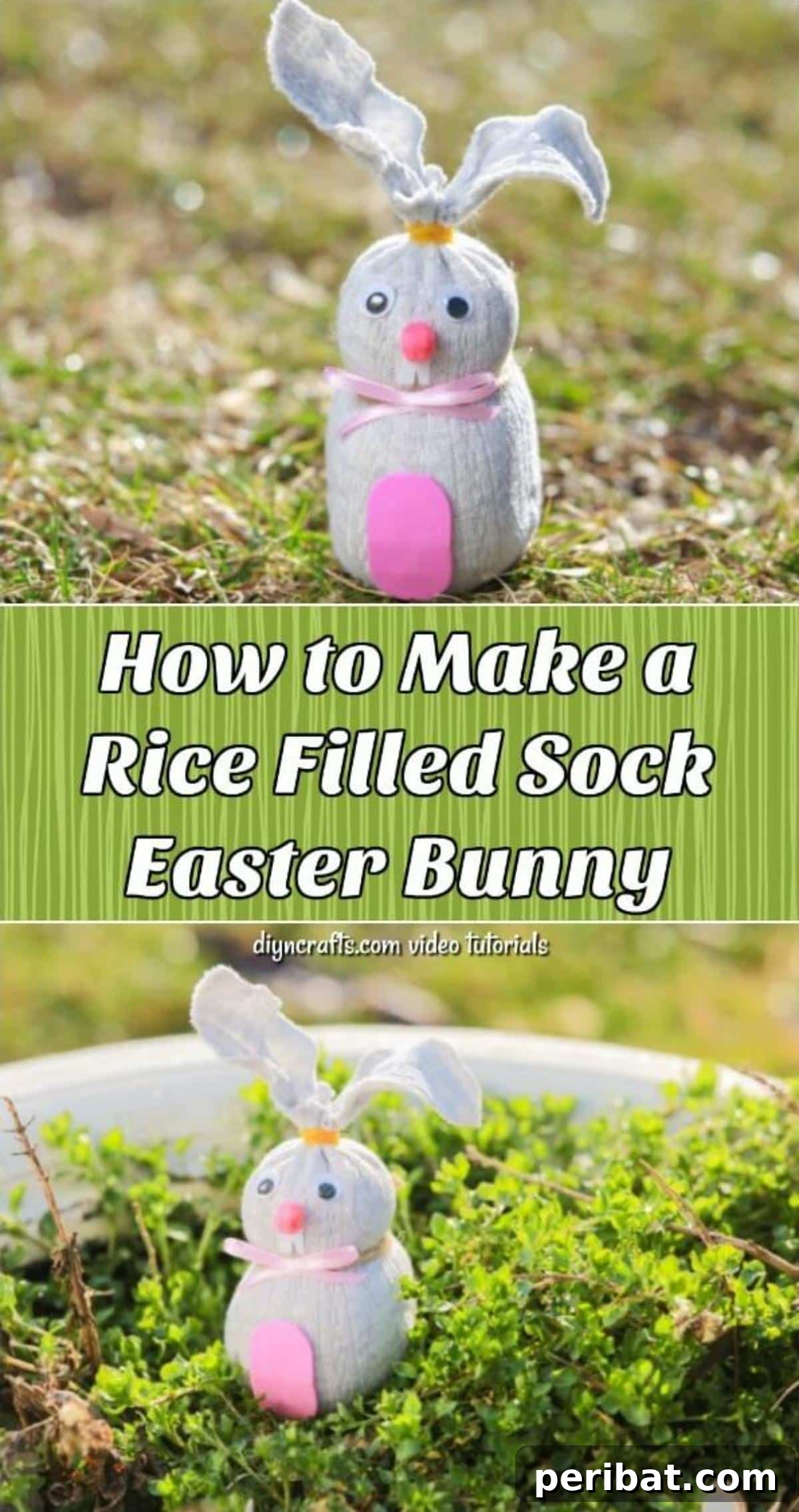 How to Make a Rice Filled Sock Easter Bunny
