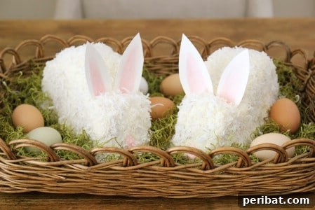 Craft Your Own Easter Table Decor: Inspiring Centerpiece Ideas 27 Coconut Cake Centerpiece for Easter