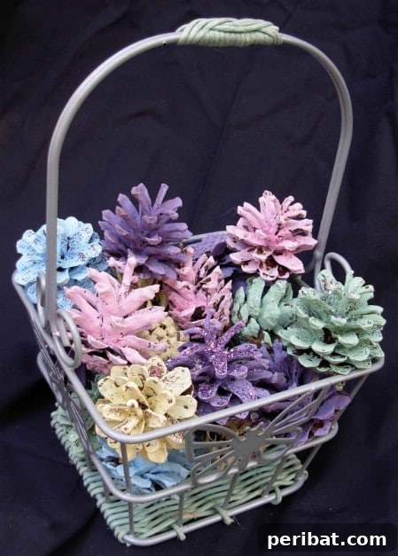 Craft Your Own Easter Table Decor: Inspiring Centerpiece Ideas 37 Painted Pinecone Centerpiece for Easter