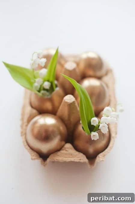 Craft Your Own Easter Table Decor: Inspiring Centerpiece Ideas 6 Golden Egg Vases for Easter Centerpieces