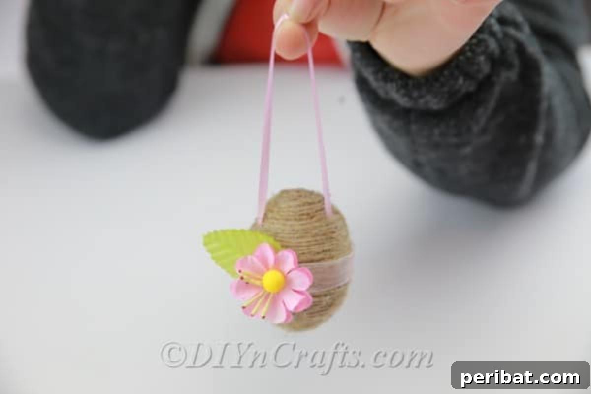 Farmhouse Style Twine Easter Eggs 13 Finished project looks.