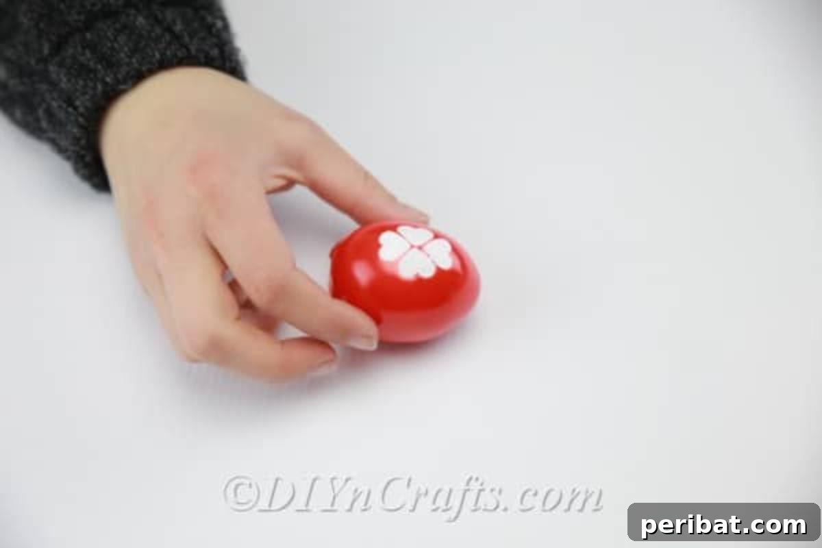 Hatch a DIY Easter Egg Planter 12 Remove the heart-shapes.