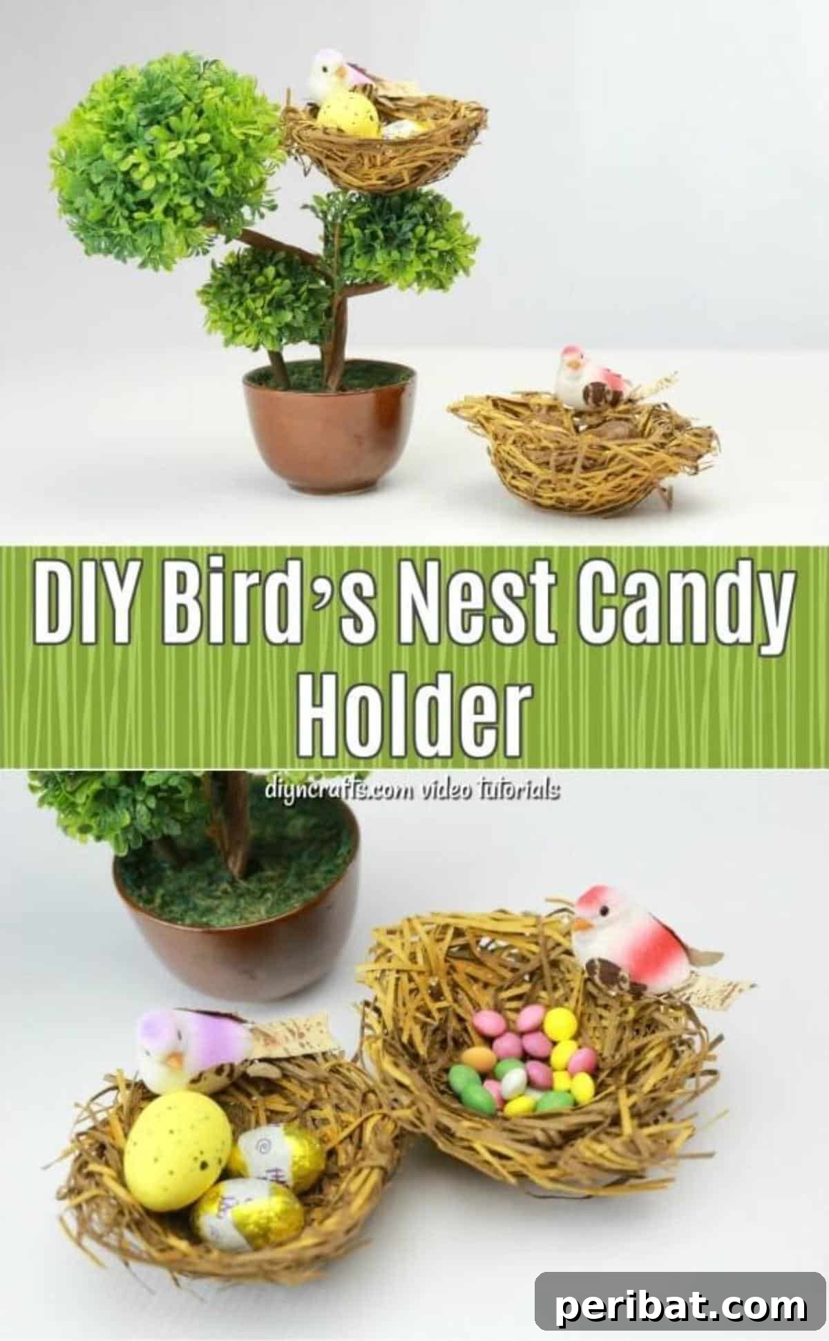 Craft a Realistic Bird Nest for Easter Treats 2 How to Make a Realistic Bird’s Nest Candy Holder for Easter - Overview