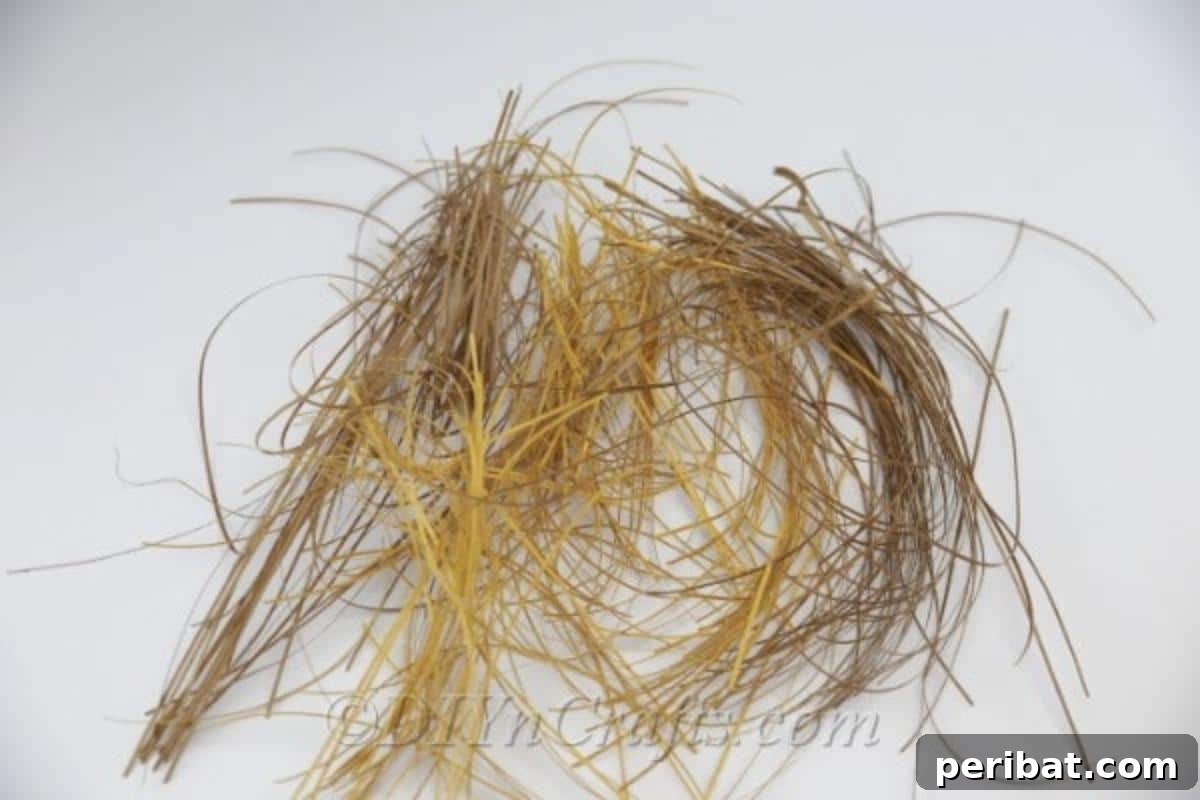 Craft a Realistic Bird Nest for Easter Treats 5 Collection of finely shredded paper strips ready for crafting