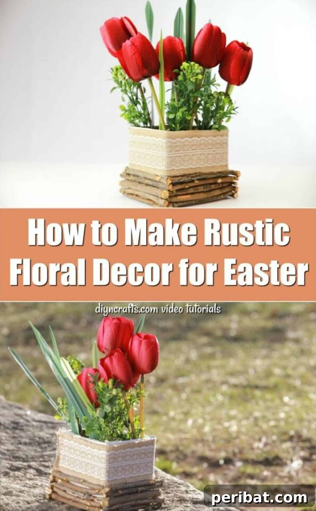 Create Beautiful Rustic Floral Displays for Easter 2 How to Make Rustic Floral Decor for Easter