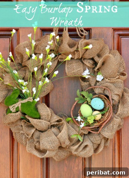 Charming Rustic Burlap Wreath Burlap Wreath - 40 Creative DIY Easter Wreath Ideas to Beautify Your Home