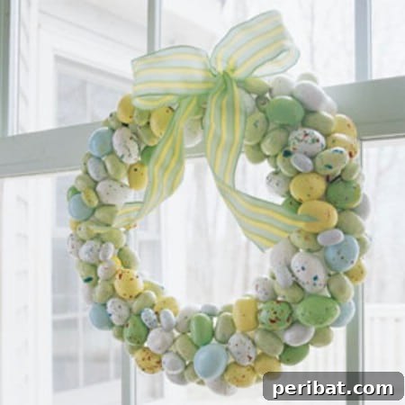 Delicious Malted Milk Egg Candy Wreath Malted Milk Candy Egg Wreath - 40 Creative DIY Easter Wreath Ideas to Beautify Your Home