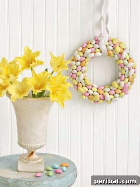 Elegant Jordan Almond Easter Wreath Jordan Almond Wreath - 40 Creative DIY Easter Wreath Ideas to Beautify Your Home