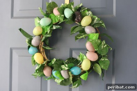 Affordable DIY Easter Wreath Idea $4 Easter Wreath - 40 Creative DIY Easter Wreath Ideas to Beautify Your Home