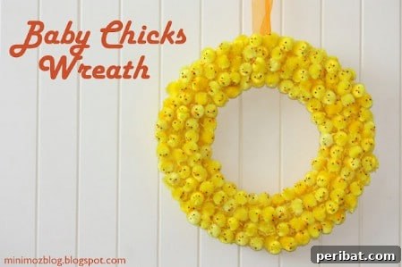 Cute Baby Chicks Easter Wreath Baby Chicks Wreath - 40 Creative DIY Easter Wreath Ideas to Beautify Your Home