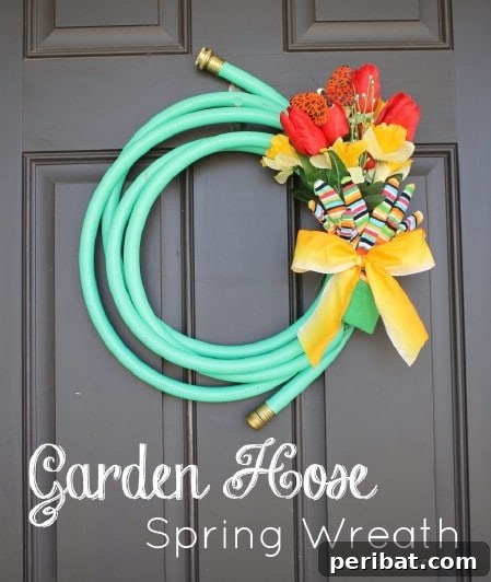 Creative Garden Hose Spring Wreath Garden Hose Wreath - 40 Creative DIY Easter Wreath Ideas to Beautify Your Home