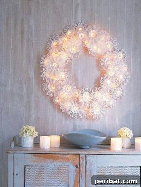 Elegant Paper Doily Wreath for Easter Paper Doily Wreath - 40 Creative DIY Easter Wreath Ideas to Beautify Your Home