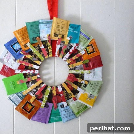 Unique Tea Package Easter Wreath Tea Wreath - 40 Creative DIY Easter Wreath Ideas to Beautify Your Home