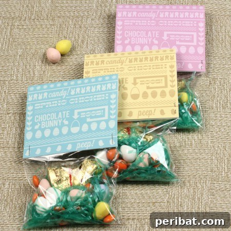 Printable Easter candy bag toppers for homemade treats
