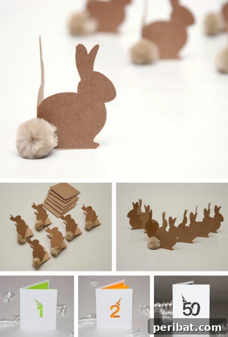 Printable brown bunny tags for Easter crafts