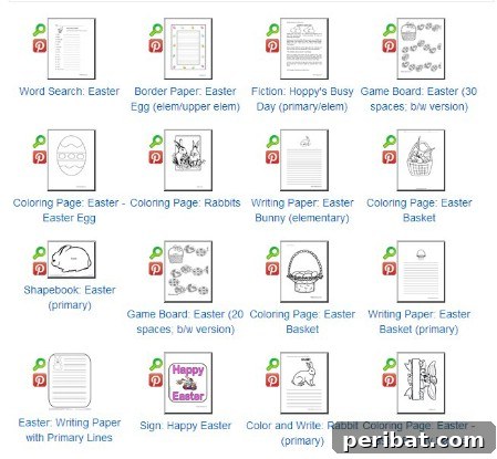 Easter-themed games and coloring pages for kids