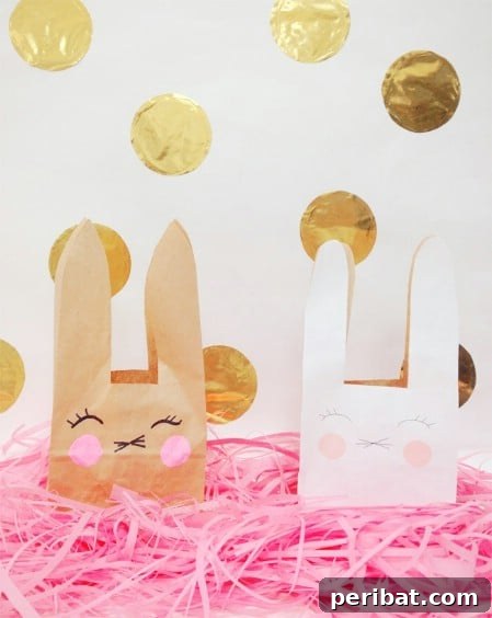 DIY Easter bunny treat bags for parties