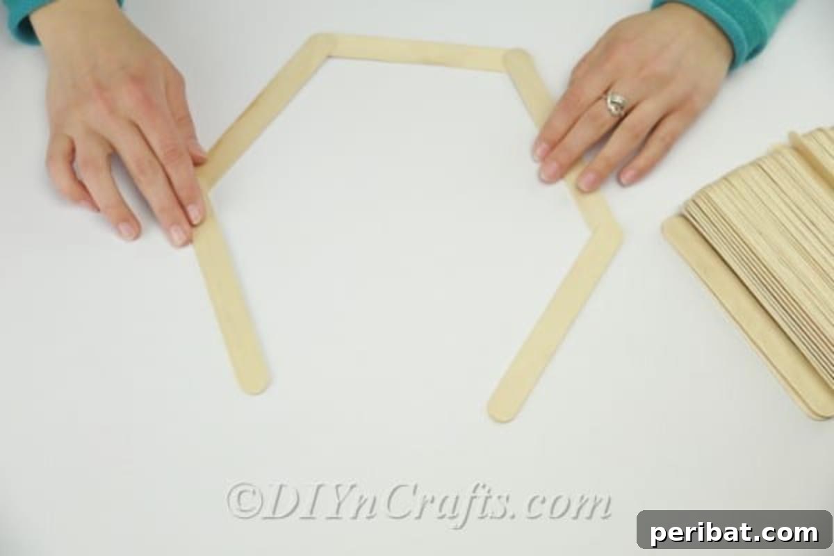 Laying out hexagon shape for shelf 
