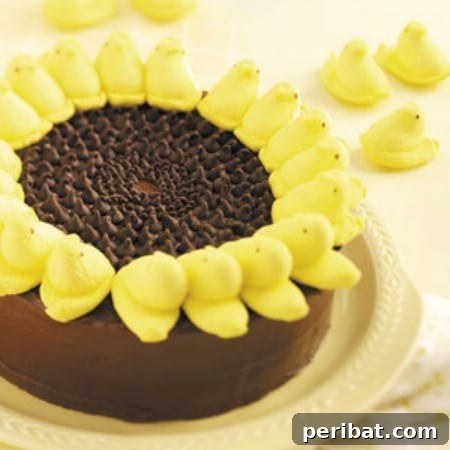Delightful Easter Treats Made Easy 18 Vibrant Marshmallow Peeps Sunflower Cake, a symbol of spring