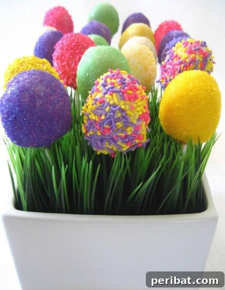Delightful Easter Treats Made Easy 22 Colorful Easter Egg Cake Pops, ideal for holiday displays