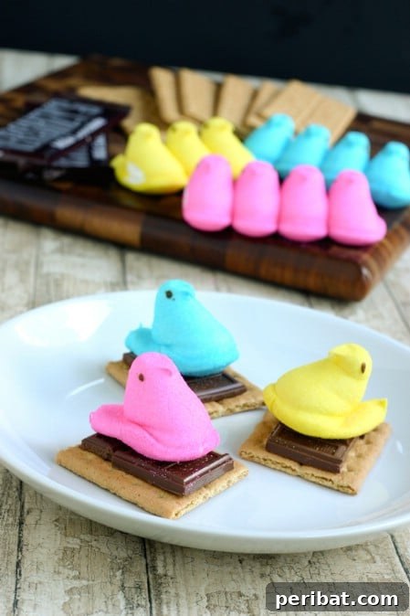 Delightful Easter Treats Made Easy 23 Delicious Peeps S’mores, a fun Easter twist on a classic treat