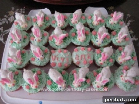 Delightful Easter Treats Made Easy 41 Easiest Bunny Cupcakes decorated with powdered donuts for Easter