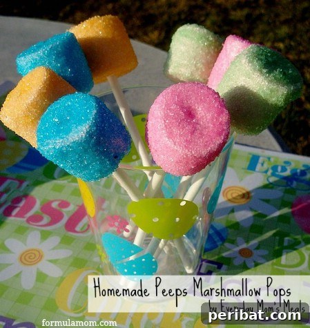 Delightful Easter Treats Made Easy 68 Colorful Homemade Peeps Marshmallow Pops, perfect for Easter gifts