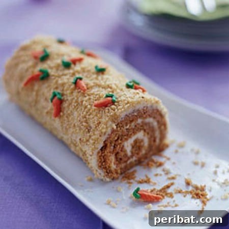 Delightful Easter Treats Made Easy 77 Delicious Carrot Patch Cake Roll with a rich carrot cake flavor