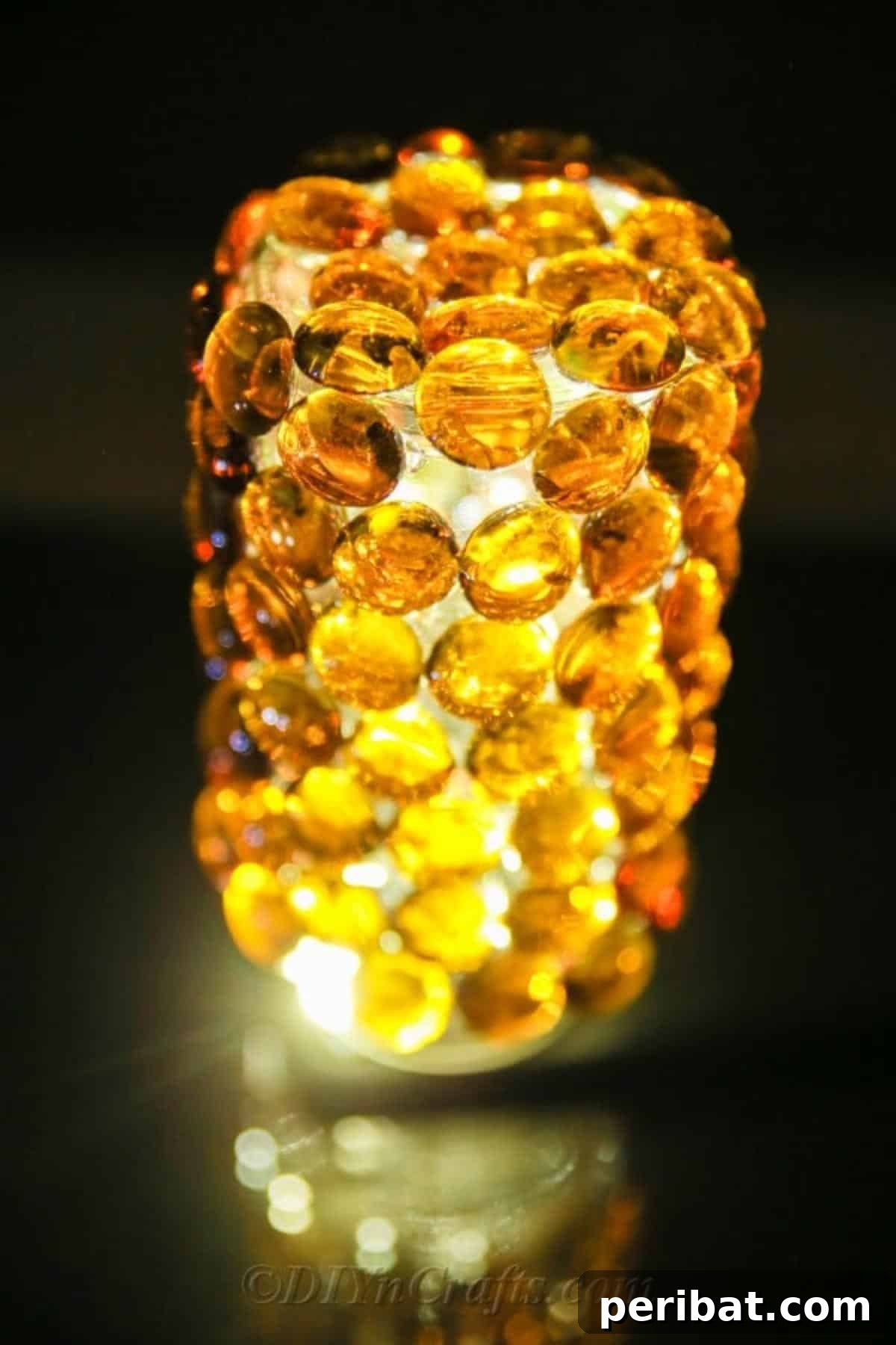 DIY Enchanted Garden Jars 11 Brown glass stone covered jar