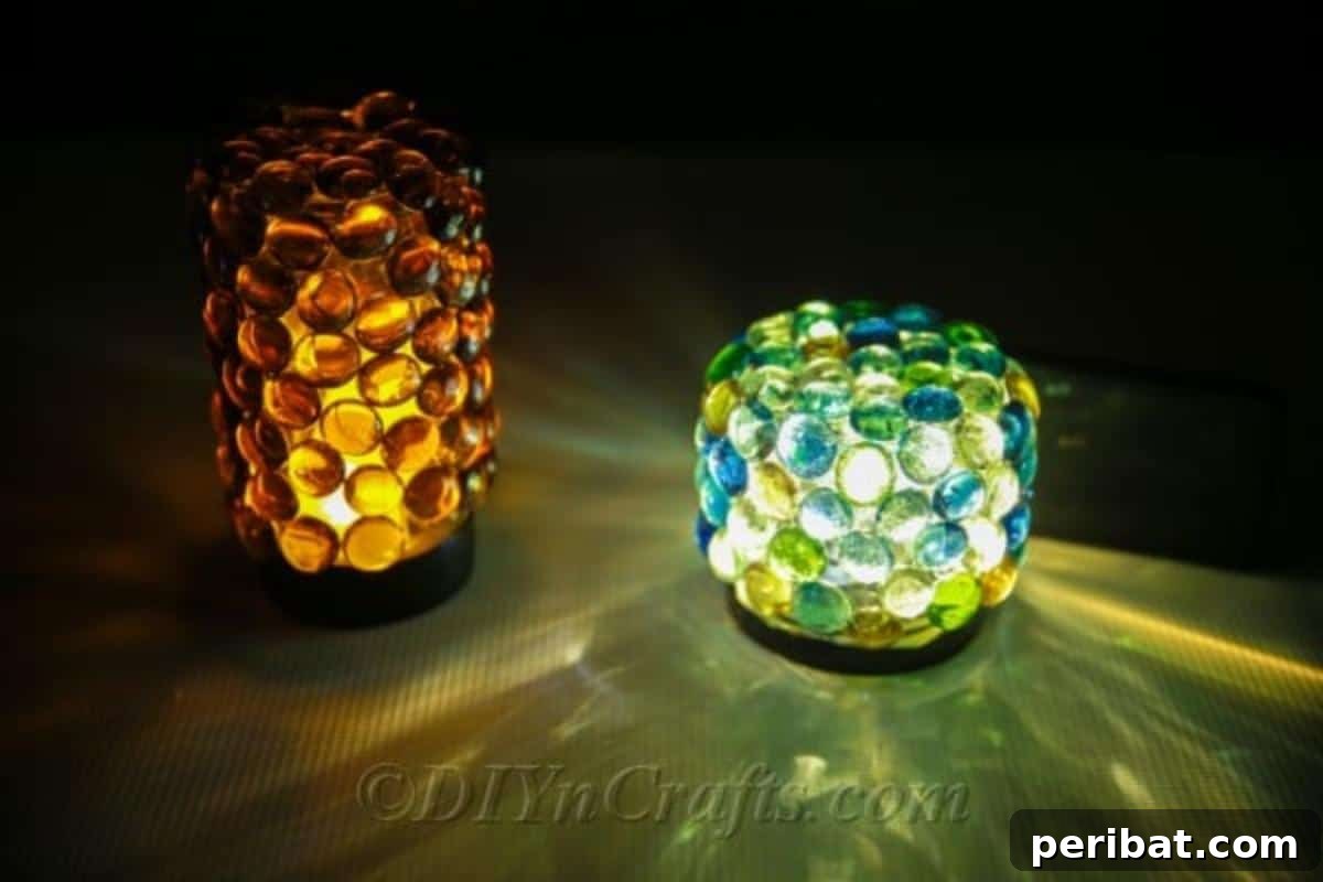 DIY Enchanted Garden Jars 4 Two glass stone covered jars