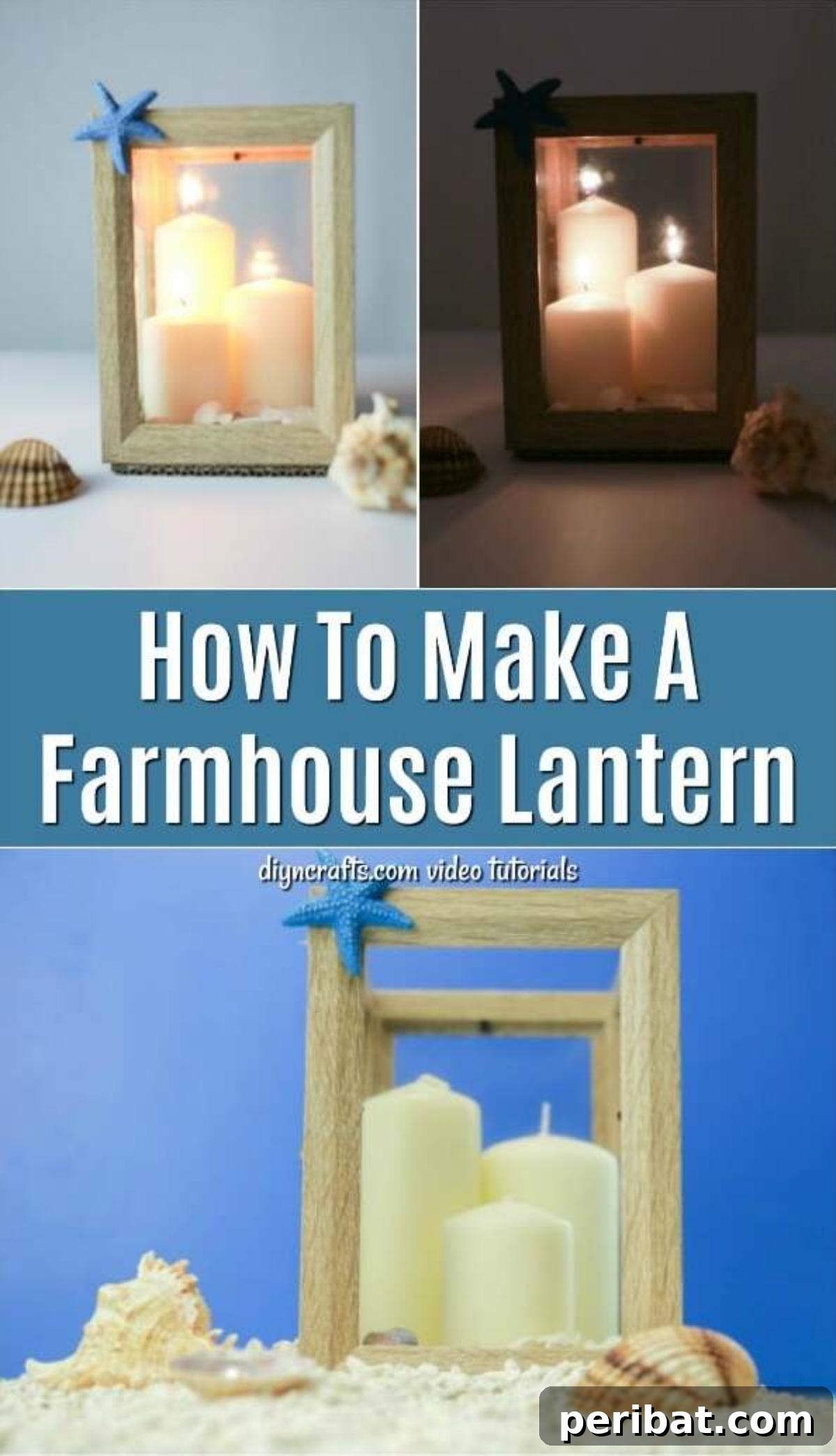 How To Make A Farmhouse Lantern From Inexpensive Picture Frames - Featured Image