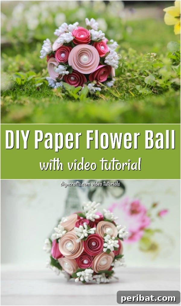 Pinterest icon for sharing DIY paper flower ball project