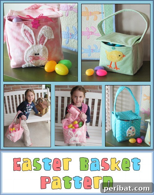 Closeable Easter Baskets in a tote bag style for egg hunts