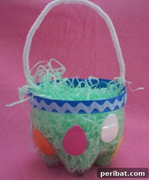 Soda Bottle Easter Baskets made from recycled 2-liter bottles