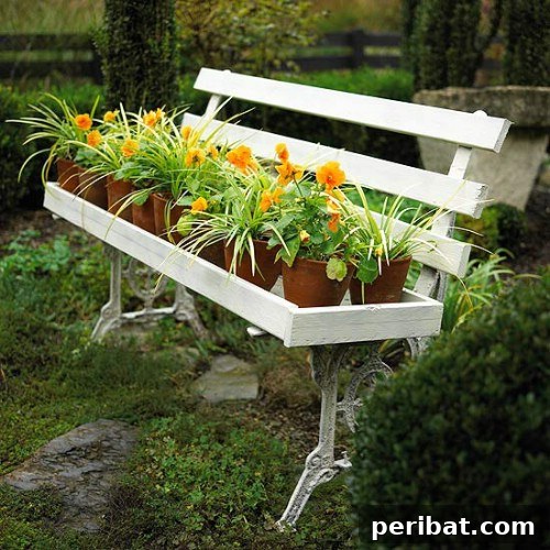 Ingenious Space-Saving Tips for Tiny Gardens 14 Bench with Integrated Planters - Dual Purpose Garden Furniture