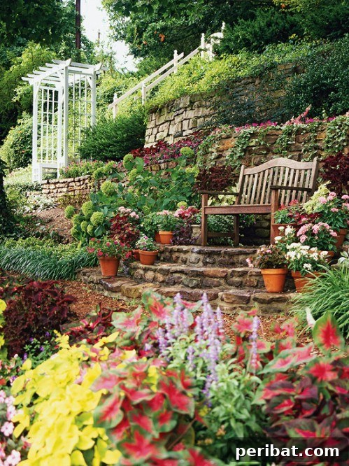 Ingenious Space-Saving Tips for Tiny Gardens 33 Terraced Slope Garden - Hillside Landscaping