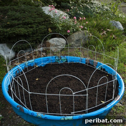 Ingenious Space-Saving Tips for Tiny Gardens 9 Kiddie Pool Raised Garden Bed - Portable Planter