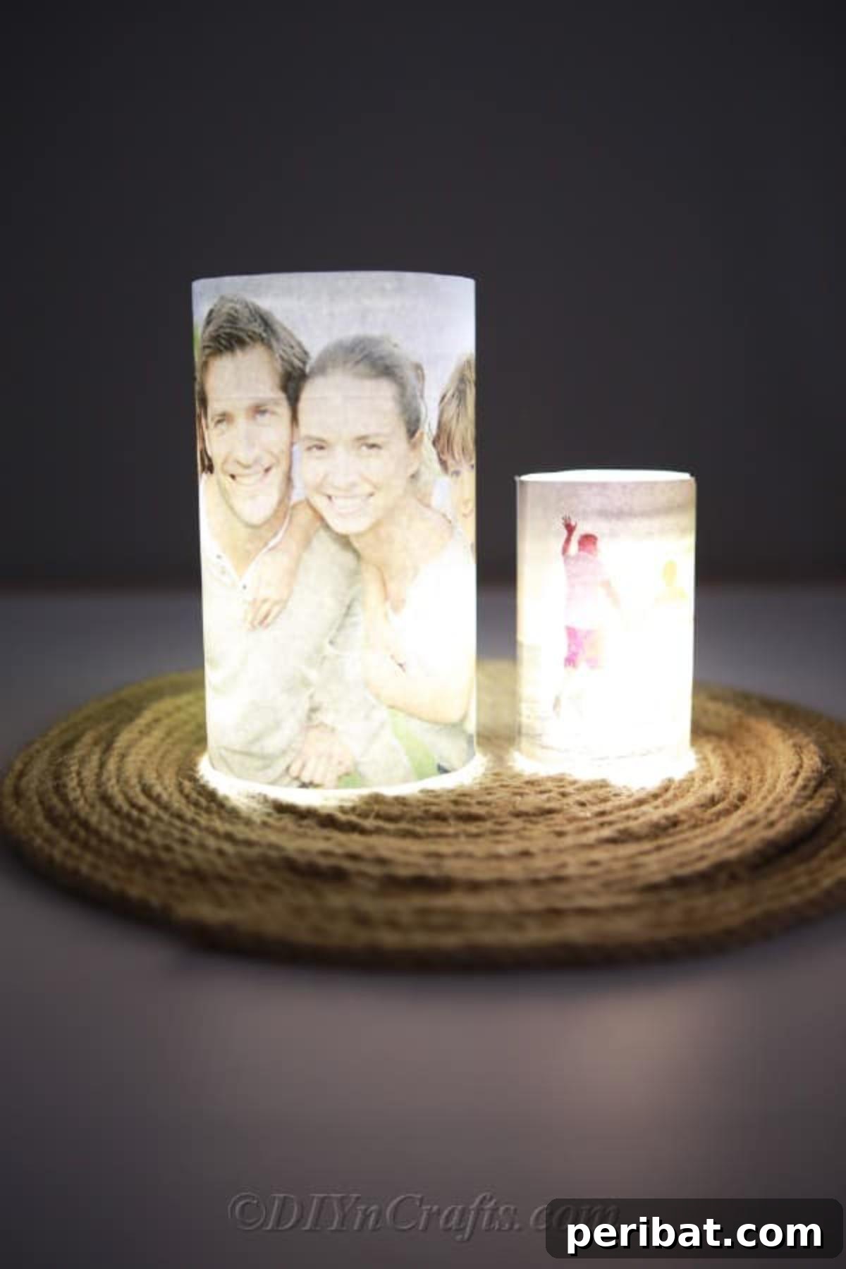 DIY Photo Glow Lanterns 4 Photo luminary finished but not lit