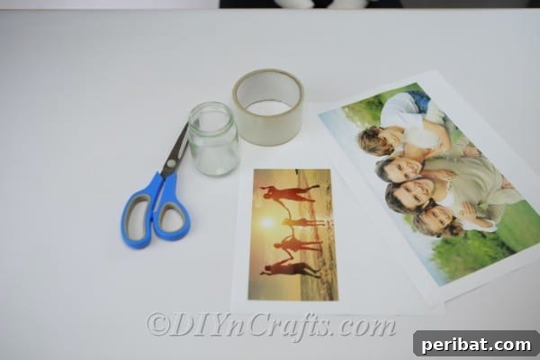 DIY Photo Glow Lanterns 6 Materials needed to make one glowing photo luminary