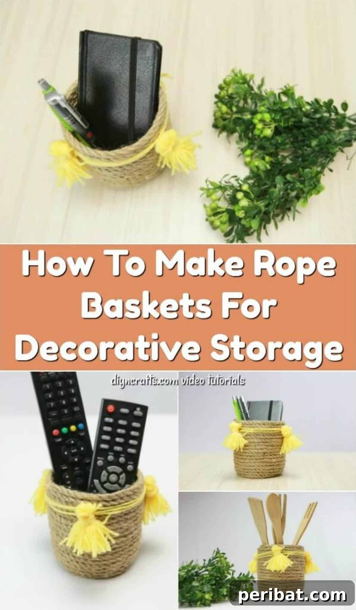 DIY Rope Baskets Elevate Your Storage Style 16 How To Make Rope Baskets For Decorative Storage - Learn how to make these adorable tassel adorned rope baskets. This comprehensive guide shows you how to create your own rope baskets for stylish storage or decor.