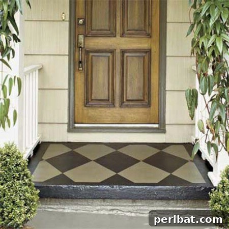 Elevate Your Exterior 150 Genius Projects to Maximize Curb Appeal 106 Paint The Front Stoop - 150 Remarkable Projects and Ideas to Improve Your Home's Curb Appeal