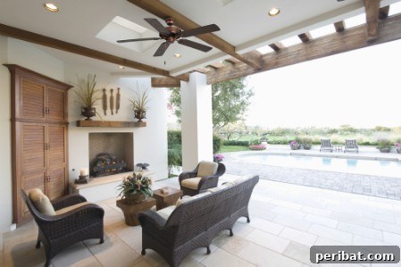 Elevate Your Exterior 150 Genius Projects to Maximize Curb Appeal 137 Install A Ceiling Fan On The Porch - 150 Remarkable Projects and Ideas to Improve Your Home's Curb Appeal
