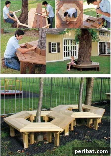 Elevate Your Exterior 150 Genius Projects to Maximize Curb Appeal 21 Add A Tree Bench - 150 Remarkable Projects and Ideas to Improve Your Home's Curb Appeal