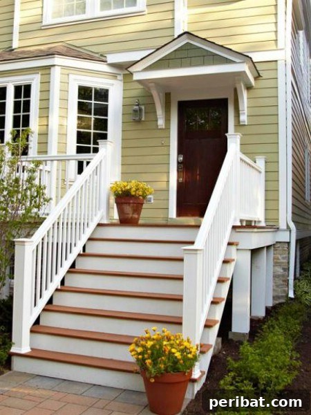 Elevate Your Exterior 150 Genius Projects to Maximize Curb Appeal 94 Add Contrasting Step Colors - 150 Remarkable Projects and Ideas to Improve Your Home's Curb Appeal