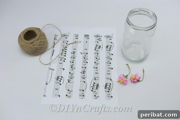 Selecting a clean glass jar for the DIY project