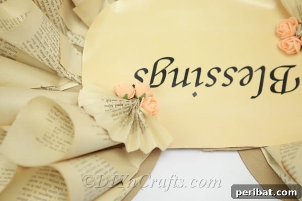 Literary Angel Wings Decor 17 Decorating the book page angel wings with artificial flowers