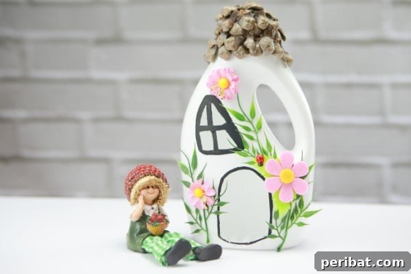 Step-by-step guide to making a charming fairy house from a detergent bottle