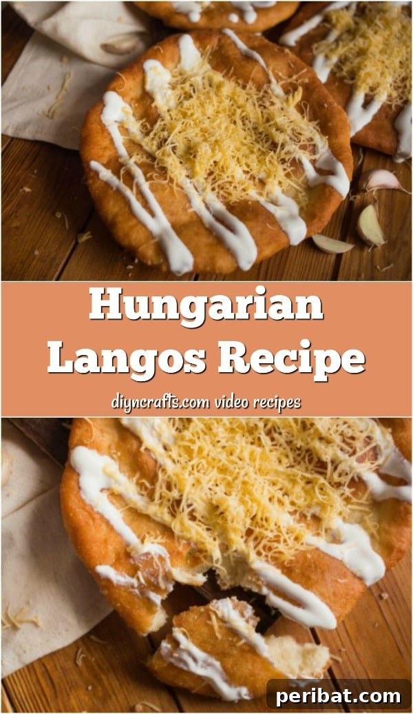 Hungarian Langos on a wooden board