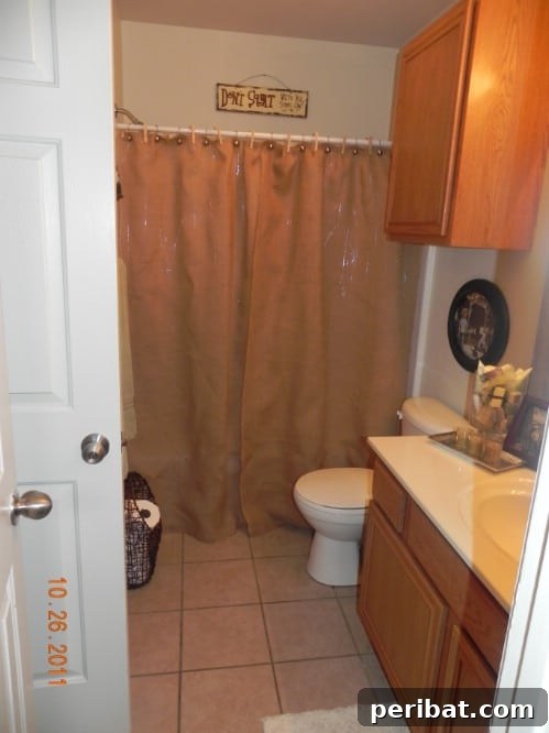 Burlap Shower Curtain